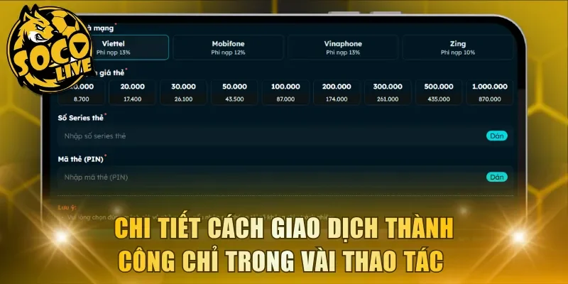 Chi tiết cách giao dịch thành công chỉ trong vài thao tác 