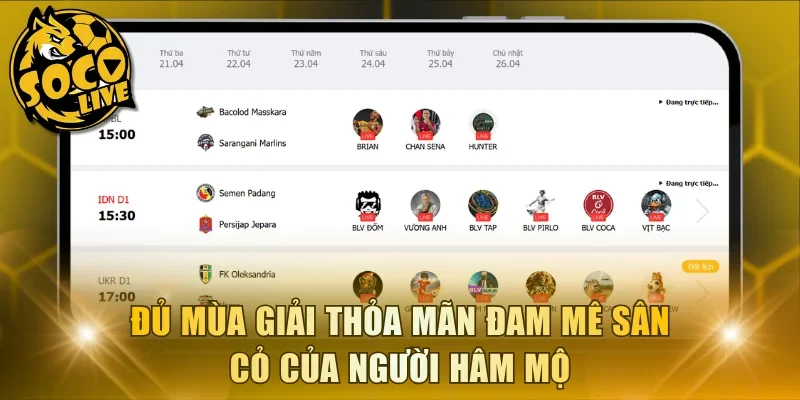Đủ mùa giải thỏa mãn đam mê sân cỏ của người hâm mộ